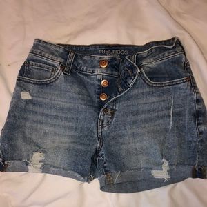 Maurices high rise jean shorts